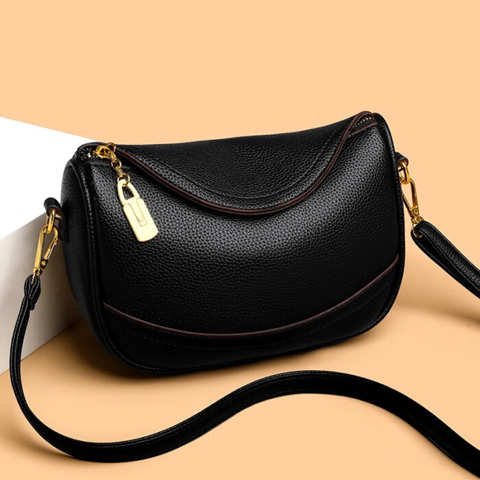 Women'S Vintage Crossbody Bag - Brown Purse with Adjustable Strap, Zipper Closure, Elegant Everyday & Formal Handbag for Women, Durable Fabric Construction, Crossbody Purse, Versatile Accessory, Textured Finish, Goldtone Hardware - Image 2