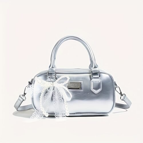 Handbag Small Handbag Versatile Texture Handbag Casual Simple Bag Trendy Square Bag Fashionable Bag Simple Textured Handbag Suitable for Travel and Shopping