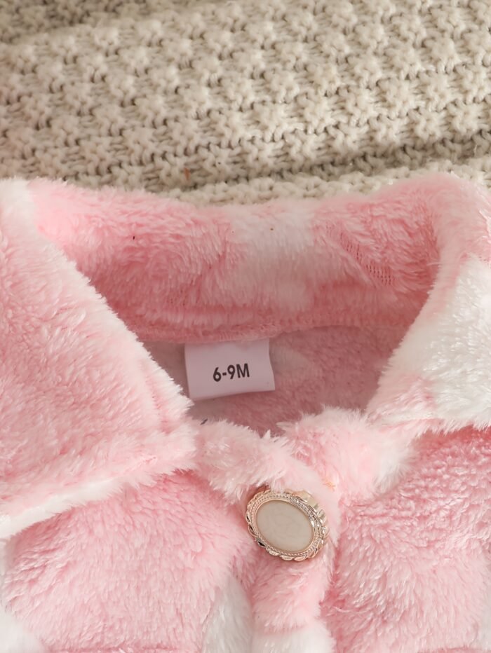 Autumn/Winter New Plush Long-Sleeve Cardigan Vest + Cozy Warm Dress 2pcs Set, Perfect for Outdoor Wear, Perfect for Outdoor - Image 4
