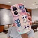 NY0117 NYW for Vivo for VIVO Y28 Y29 Y39 Y18S Y03 Y04 45G Phone Case Featuring a Cute Black And White Cat And Girl Design, Providing Soft Protection Against Drops And Shocks While Being Anti-Fouling.
