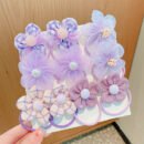 10pcs set of flower and bow hair ties for children, cute hair ties for babies that do not damage the hair, hair braiding headbands for girls, no paper cards, bagged accessories
