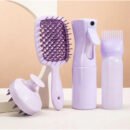 WANMEI 4Pcs/set Silicone Scalp Massage Comb Detangling Hair Brush Hairdressing Hair Dye Barber Styling Tools