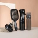 WANMEI 4Pcs/set Silicone Scalp Massage Comb Detangling Hair Brush Hairdressing Hair Dye Barber Styling Tools