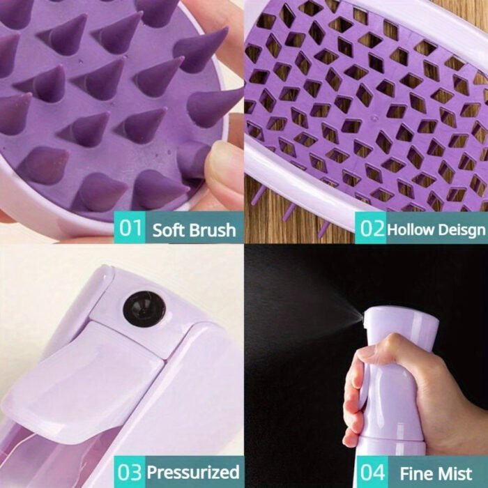 WANMEI 4Pcs/set Silicone Scalp Massage Comb Detangling Hair Brush Hairdressing Hair Dye Barber Styling Tools - Image 10