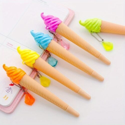 20pcs, 20pcs of mini ice cream-shaped gel pens, perfect for school, office and gifts - suitable for back to school, Christmas and Thanksgiving