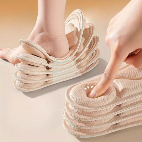 4pcs Unisex 6D Cloud Shoe Insoles, Thick Soft and Comfortable Breathable Insoles for Sports and Casual Wear, Memory Foam Material