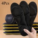 4pcs Unisex 6D Cloud Shoe Insoles, Thick Soft and Comfortable Breathable Insoles for Sports and Casual Wear, Memory Foam Material