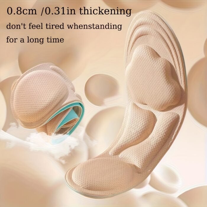 4pcs Unisex 6D Cloud Shoe Insoles, Thick Soft and Comfortable Breathable Insoles for Sports and Casual Wear, Memory Foam Material - Image 9