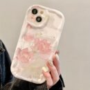 Pink for Lotus Soft Case for iPhone 16/15 Pro Max, 14,13 12 11, XR /XS/ 7/8/12 Mini & 13 mini - 3D Wave Material White (for Lotus, 632xs), Phone Protection, Mobile Accessory, Floral Pattern, Elegant Phone Cover, Flexible Material, Protective Layer, Smartphone Protector, Fashion Lovers, Stylish Professionals