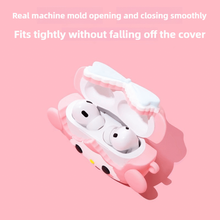 The 3D Pink Lamb Melody Is Compatible with The New 4Th Generation of for apple for airpods Wireless Earphone Case, for AirPods 1/2/3 Silicone Soft Case, And for airpods Pro/Pro 2, Airpod/epod/pod Case, Earphone Case - Image 2