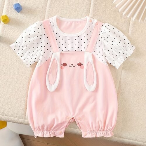 Zidan Selected +1pc Summer Thin Short Bodysuit with Long Sleeves and Patchwork Design, Perfect for Outdoor