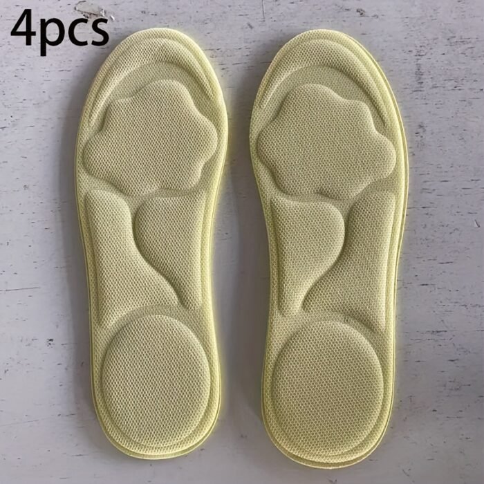 4pcs Unisex 6D Cloud Shoe Insoles, Thick Soft and Comfortable Breathable Insoles for Sports and Casual Wear, Memory Foam Material - Image 4