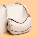 Women'S Vintage Crossbody Bag - Brown Purse with Adjustable Strap, Zipper Closure, Elegant Everyday & Formal Handbag for Women, Durable Fabric Construction, Crossbody Purse, Versatile Accessory, Textured Finish, Goldtone Hardware