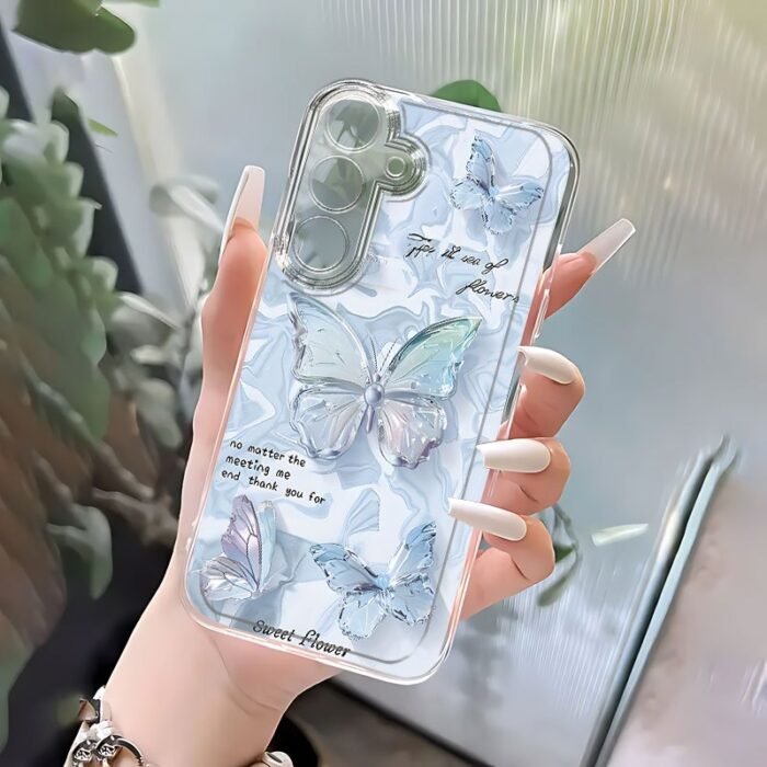 Beautiful Butterfly Phone Case Suitable for Samsung Galaxy A02 A03S A04 A05S A06 A13 A14 A15 A16 5G A21S A22 A23 A24 A25 A26 A32 A34 A35 A36 A50 A52 A53 A54 A55 A56 A73 S21 Ultra S22 Plus S23+ S24 FE S48 Cartoon Transparent Anti-Fall Full Coverage TPU Soft Shockproof Protective Creative Fashionable Shell - Image 12