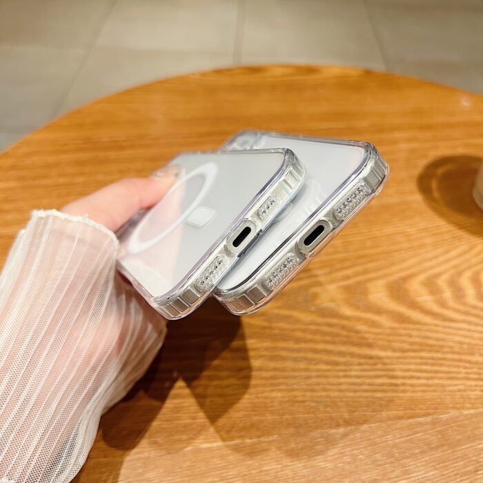 Luxury Transparent Magnetic Wireless Charging Phone Case for iPhone 17 Air 16 15 14 13 12 11 Pro Max Plus Shockproof Transparent Hard Back Cover, Phone Drop Protection, Shockproof Phone Protection, Magnetic Phone Cover, Transparent Hard Case, Sleek Phone Accessory, Minimalist Phone Case, Precision Molded, Impact Resistant Case, Tech En - Image 9