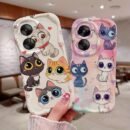 NY0117 NYW for Vivo for VIVO Y28 Y29 Y39 Y18S Y03 Y04 45G Phone Case Featuring a Cute Black And White Cat And Girl Design, Providing Soft Protection Against Drops And Shocks While Being Anti-Fouling.