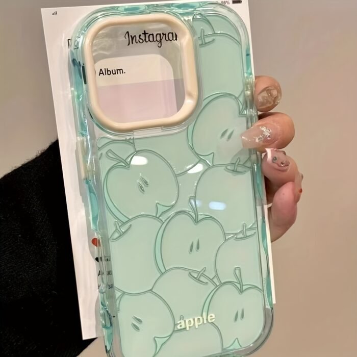 Cute And Stylish Dopamine Jelly Fruit Phone Case, Suitable for Apple for iphone 17/16/XR/11/12/13/14/15 Plus Pro Max/Plus And Other Models. Durable, Stain-Resistant, And Fingerprint-Proof, Making It a Perfect Birthday Gift for Your Girlfriend, Boyfriend, Spouse, Or Friends. Available in Blue Jelly with Blue Frame And Pink Jelly with Pink Frame Featuring Cherry And Strawberry Designs, Phone Case(s), Case - Image 5