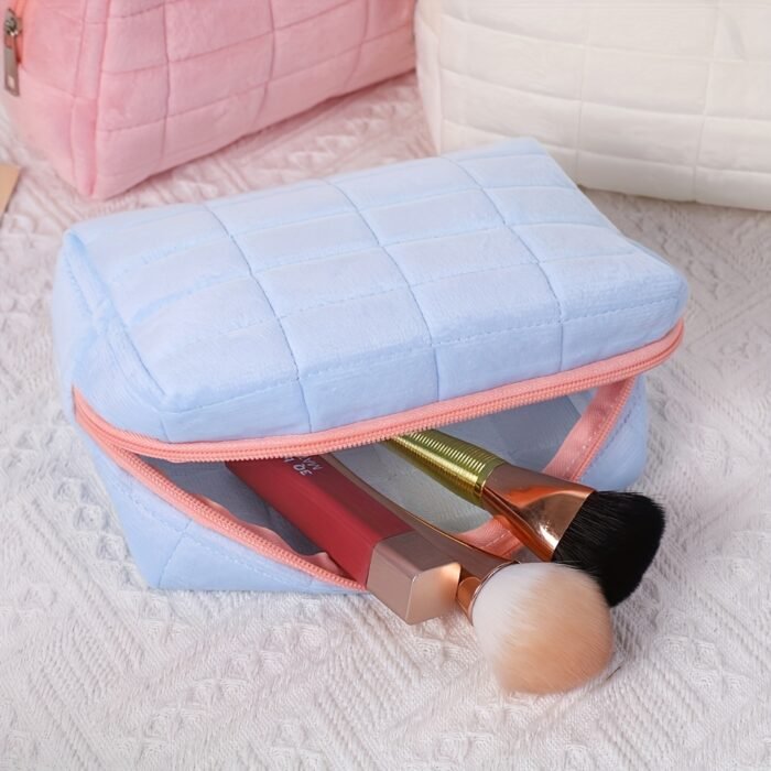 Cosmetic Storage Bag, Cosmetics Organizer Pillow Case - Chic Minimalist Design for Students and Women's Travel Makeup Bags & Cases. Suitable for Lipstick, Brushes, Skincare Products, Phones, Coins, Small Items; Ideal as Home Use or Gift with Multi-Functionality in Bohemian Style – Perfect Convenience on the Go! Zippered Packing Essentials for Camping - Image 13