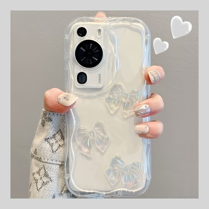 Three-dimensional Bow Transparent Fresh Simple Suitable for case for Galaxy A14/A15/A16/A52/A53/A54/A55/A34/A35/A05S/A24/A25/S20FE/S21/S22/S23/S24/S24ultra/S24FE/s24plus /S25/S25ultra mobile phone shell