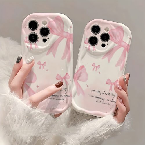 Essential Phone Case for Fairies | Glitter Gradient + Bow, a Perfect Blend of Aesthetics And Delicacy, Compatible with for iphone 16, 15, 14, 13, 12, 11 Pro Max, 14, 15, 16 Plus, XS, XR, X, 8