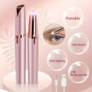 Electric Eyebrow Trimmer, Automatic, USB Charging, Rechargeable Lithium Battery 60mAh, Unscented, Abs Material, with Eyebrow Knife and Shaper (or Blade) for Women, Unisex Body Hair Remover