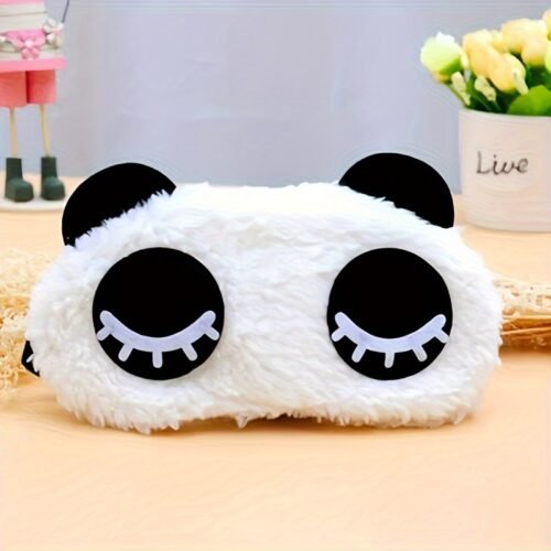 1pc - Mini Panda Eye Mask, Cute Plush Panda Sleep Mask Portable Soft Sunshade for Office Nap and Travel Accessories