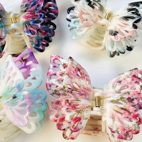 Butterfly Wings Hair Claw Clip - 3-Layer, Medium Size, Fashionable for Women, 1pc