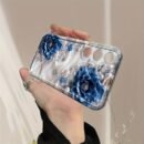 Blue Bewitching Rose Pearl Phone Case for Samsung for galaxy A02 A03S A04 A05S A06 A13 A14 A15 A16 5G A21S A22 A23 A24 A25 A26 A32 A34 A35 A36 A50 A52 A52 A53 A54 A55 A56 A73 S21 Ultra S22 Plus S23+ S24 FE S25 Cartoon Transparent Dropproof All-Inclusive TPU Phone Case Simple Fashion Shockproof Softshell Protective Case Trend New Pattern Ideas, Shopping Holiday Decoration Style Brings Fashion Grasp The Trend Earn Reward Consume And Have In As Autumn Moves Into Gifts Perfect Tools