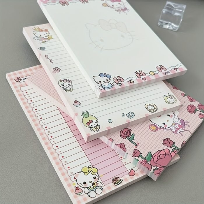 1pc/4pcs for Hello Kitty Sticky Notebooks - Assorted Designs, Perfect for Office, Notes, and School, Cute Stationer - Image 6