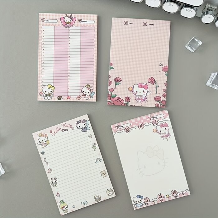 1pc/4pcs for Hello Kitty Sticky Notebooks - Assorted Designs, Perfect for Office, Notes, and School, Cute Stationer - Image 5