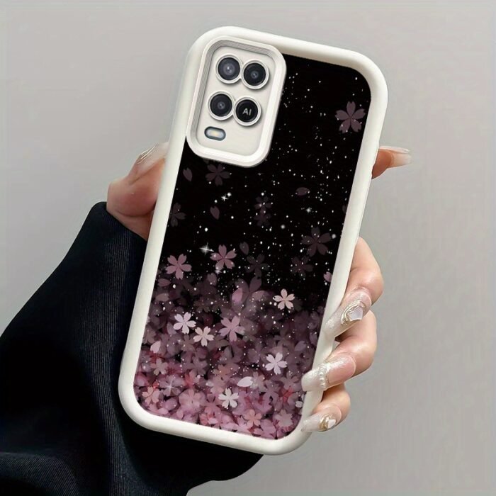 High-Quality Phone Case Featuring Pink Floral Sakura Design, Compatible with for Oppo A54, This Soft Shockproof Shell Offers Full Coverage Protection And Is Suitable for Both Men And Women - Image 7