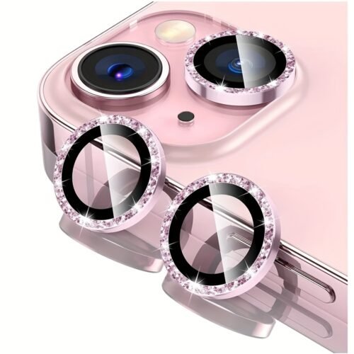 3pcs/2pcs = 1 SET Multi-Color Glass Camera Lens Protective Cover for Iphone 11, 12, 13, 14, 15, 16 Pro Max Mini Lens Ring Cap Locator.
