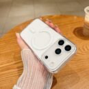Luxury Transparent Magnetic Wireless Charging Phone Case for iPhone 17 Air 16 15 14 13 12 11 Pro Max Plus Shockproof Transparent Hard Back Cover, Phone Drop Protection, Shockproof Phone Protection, Magnetic Phone Cover, Transparent Hard Case, Sleek Phone Accessory, Minimalist Phone Case, Precision Molded, Impact Resistant Case, Tech En