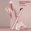 Electric Eyebrow Trimmer, Automatic, USB Charging, Rechargeable Lithium Battery 60mAh, Unscented, Abs Material, with Eyebrow Knife and Shaper (or Blade) for Women, Unisex Body Hair Remover