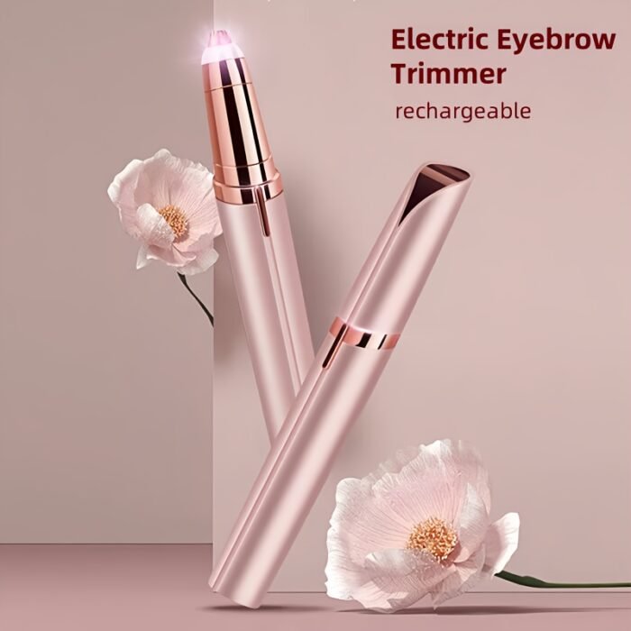 Electric Eyebrow Trimmer, Automatic, USB Charging, Rechargeable Lithium Battery 60mAh, Unscented, Abs Material, with Eyebrow Knife and Shaper (or Blade) for Women, Unisex Body Hair Remover - Image 2