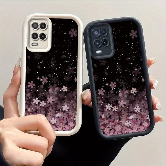High-Quality Phone Case Featuring Pink Floral Sakura Design, Compatible with for Oppo A54, This Soft Shockproof Shell Offers Full Coverage Protection And Is Suitable for Both Men And Women - Image 10