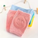 Four-Season Plush Baby Knee Pads with Adjustable Elastic Cuffs - Non-Slip Crawling & Walking Support for Infants, Soft Breathable Design in Light Blue, Yellow, Pink, Beige, Baby Knee Pads, Crawling Baby Gear, Playful Design, Comfortable Fit