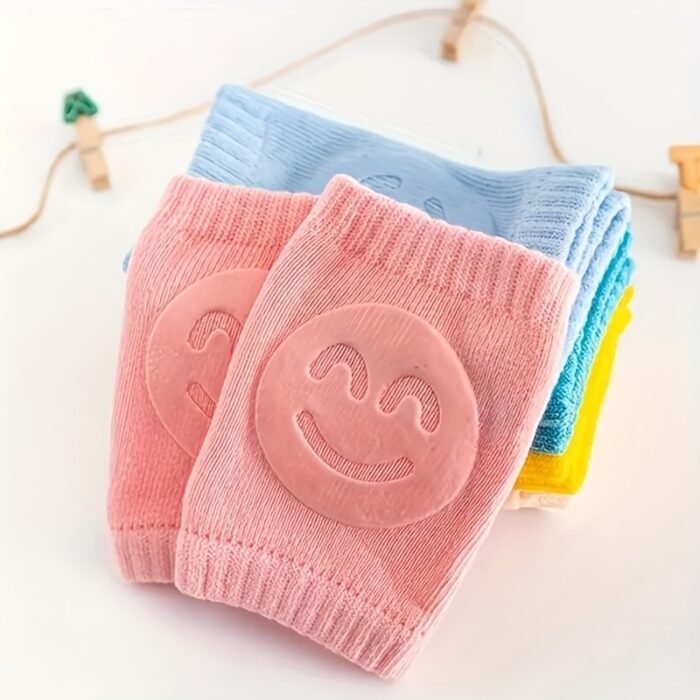 Four-Season Plush Baby Knee Pads with Adjustable Elastic Cuffs - Non-Slip Crawling & Walking Support for Infants, Soft Breathable Design in Light Blue, Yellow, Pink, Beige, Baby Knee Pads, Crawling Baby Gear, Playful Design, Comfortable Fit - Image 4