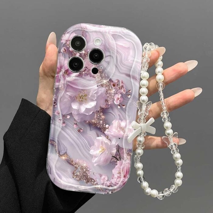 This trendy and robust shock-absorbing phone case features distinctive design, cute prints, and a hanging chain for added protection; it is compatible with Apple series 11/ 12/ 13/ 14/ 15/ 16 Pro Max, Samsung series A05/ A15/ A25/ A35/ A55/ S23/ S24 Ultra/ S25 U - Image 7