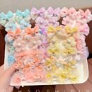 10pcs Candy Color Hair Barrettes Bowknot Shaped Hair Clips Flower Shaped Hair Fringe Clips For Women And  daily use