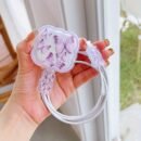Butterfly Pattern TPU Charger Case, 20W Data Cable Protector, Transparent Phone Accessory, Anti-Breakage Charger Head Cover for UK/Portuguese Version