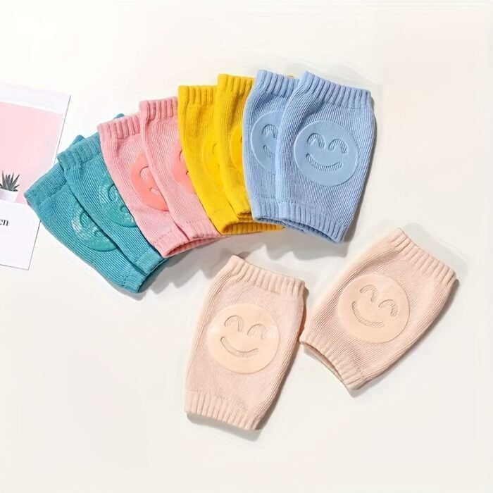 Four-Season Plush Baby Knee Pads with Adjustable Elastic Cuffs - Non-Slip Crawling & Walking Support for Infants, Soft Breathable Design in Light Blue, Yellow, Pink, Beige, Baby Knee Pads, Crawling Baby Gear, Playful Design, Comfortable Fit - Image 14