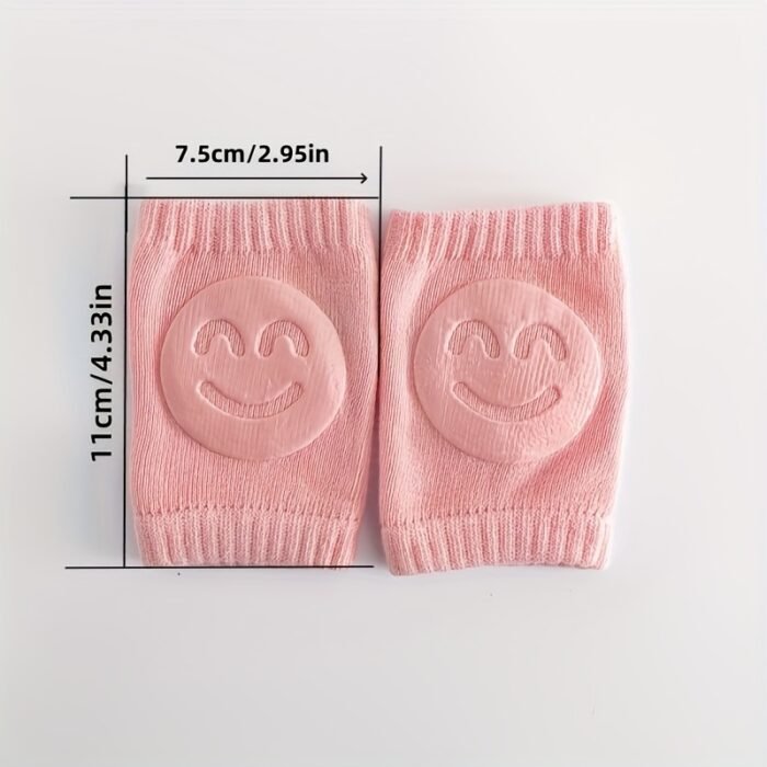 Four-Season Plush Baby Knee Pads with Adjustable Elastic Cuffs - Non-Slip Crawling & Walking Support for Infants, Soft Breathable Design in Light Blue, Yellow, Pink, Beige, Baby Knee Pads, Crawling Baby Gear, Playful Design, Comfortable Fit - Image 5