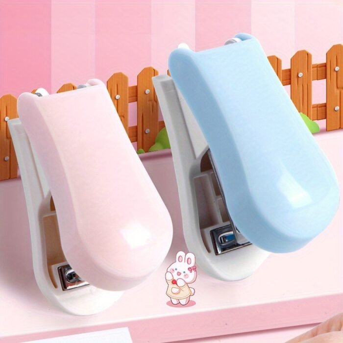 Pink Mini Stapler - Portable Manual Paper Binding Tool for Students & Office Use, Compact Design, Up to 35 Nailed Sheets, Multifunctional Small Stationery Essential - Image 5