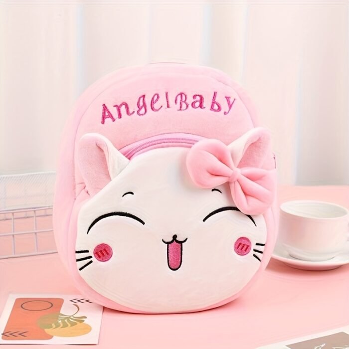 Cute Cartoon Animal Plush 1pc Backpack - Lightweight Polyester, Adjustable Straps, Embroidered Zip Closure, Hand Wash - Sky Blue Panda & Friends Design, Ideal for College, Gift for Age 3+ - Image 10
