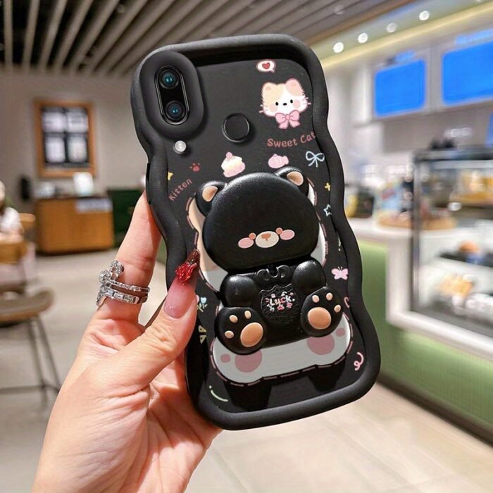 Playful Feline with a Bracket Design, This Lightweight Case for The Redmi Note 7 Offers a Comfortable Grip And Is Perfect for Entertainment - Image 5
