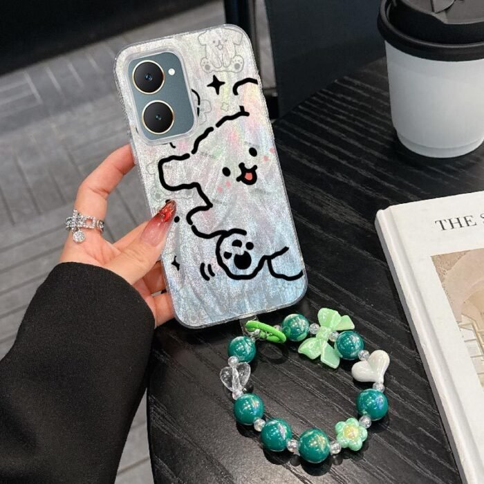 IQOO Z9 LITE5G Cute Line Dog Bracelet Combination Set phone Case for IQOO Z9 LITE5G with pet Shock proof design perfect for popular - Image 5