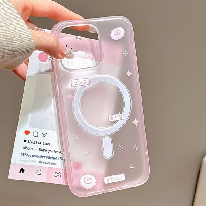 Adorable Fish-Themed Phone Case with a Matte Finish, Featuring a Heart Design, Perfect for. It'S Transparent, Shockproof, And Compatible with for iphone Models 13 to 16 Pro Max, Making It an Ideal Gift. - Image 2