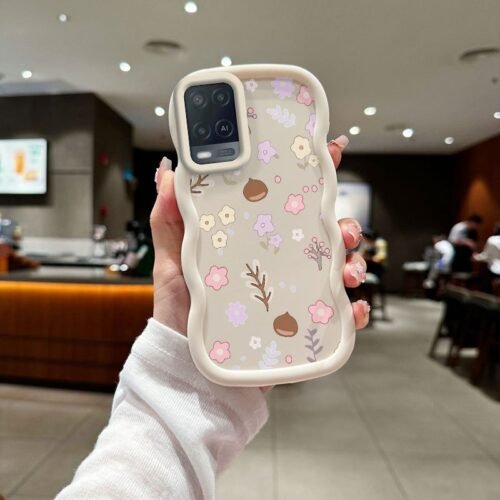 A54 4G LOVELY BEAR Flexible Case for OPPO A54 4G with Impact Resistant And Bracelet Features Suitable for Casual