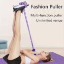 6-Tube Elastic Yoga Pedal Resistance Bands, Multifunctional Pedal Pull Rope Resistance Bands, Ankle Pullers for The Pedal, AB Fitness Equipment for Sit-Up Exercises, Yoga Stretching And Slimming Training Equipment, Designed for Workouts Targeting The Abdomen, Waist, Arms, And Legs.